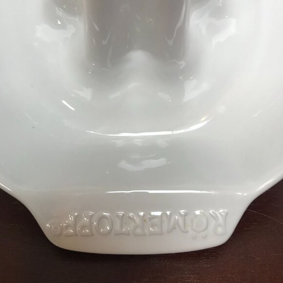 Upright Chicken Roaster White Glazed Stoneware Oven Baking Dish Römertopf - Picture 7 of 11